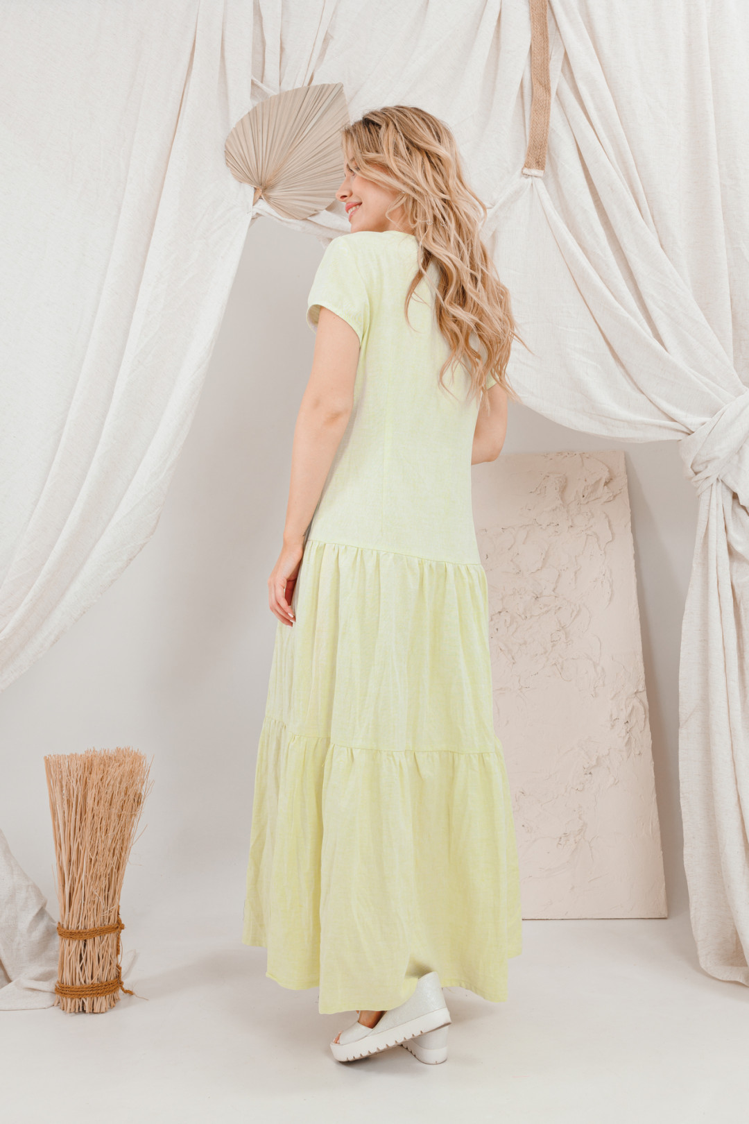 Платье Amori 9671 желтый лимон - фото 2